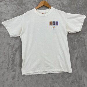 Vintage 2002 Salt Lake City Olympics Adult L Double Sided T-Shirt Tee Distressed